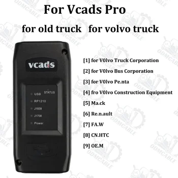 אוטומטי כלי אבחון עבור VCADS Pro 2.40 עבור וולוו משאיות קורא קוד תקלה ברורה קודים לתכנת ECM הפרמטרים ECMS